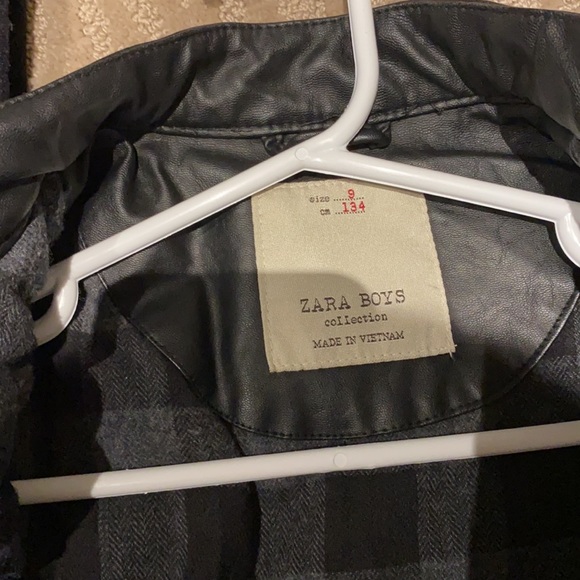 leather jacket-. zara - Picture 3 of 4